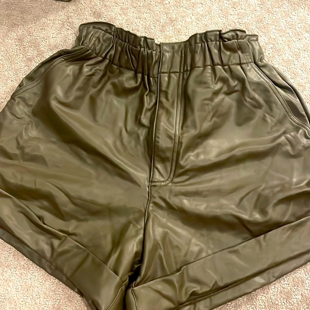 Cute leather shorts